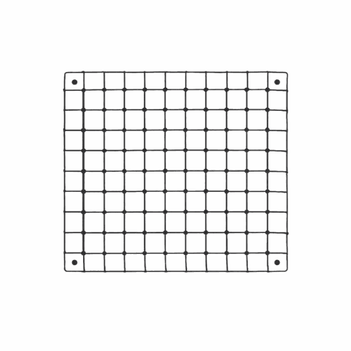 Open Goaaal Net Repair Patch with grid pattern and corner holes for fixing sports nets
