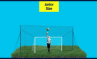 Junior football goal with rebounder and net backstop for ages 4–7 — perfect for small gardens